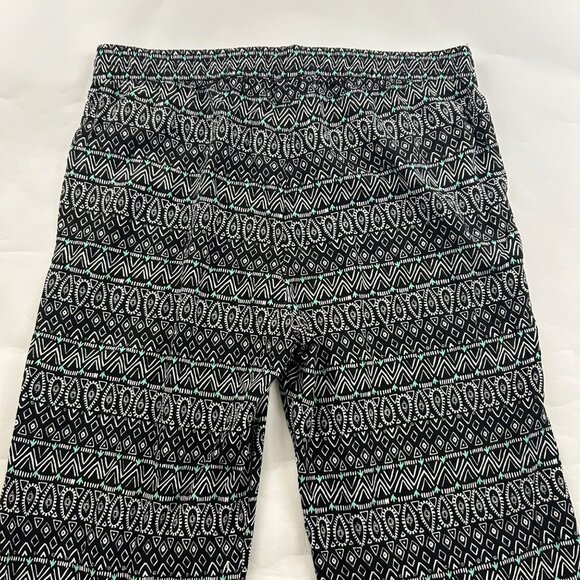 Old Navy Black White Batik Print Challis Wide Leg Pant L - Picture 8 of 8